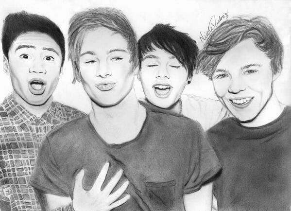 599x434 Mafe On Twitter My Sketch Of @ashton5sos - 5sos Sketch