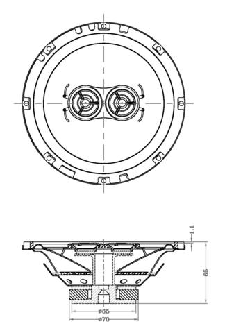 337x480 Standard Series Rear Seat Replacement Speaker For 1963 64 - 64 Impala Sketch