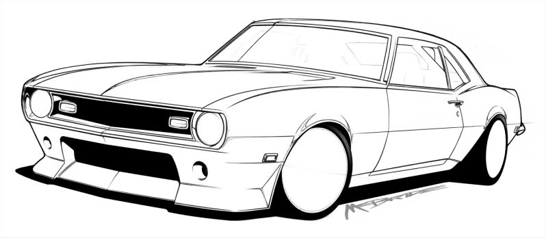 69 Camaro Sketch - 69 Camaro Sketch. 