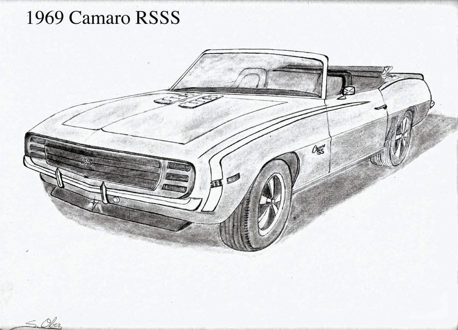 1969 Camaro Rsss By 71stang57 - 69 Camaro Sketch. 