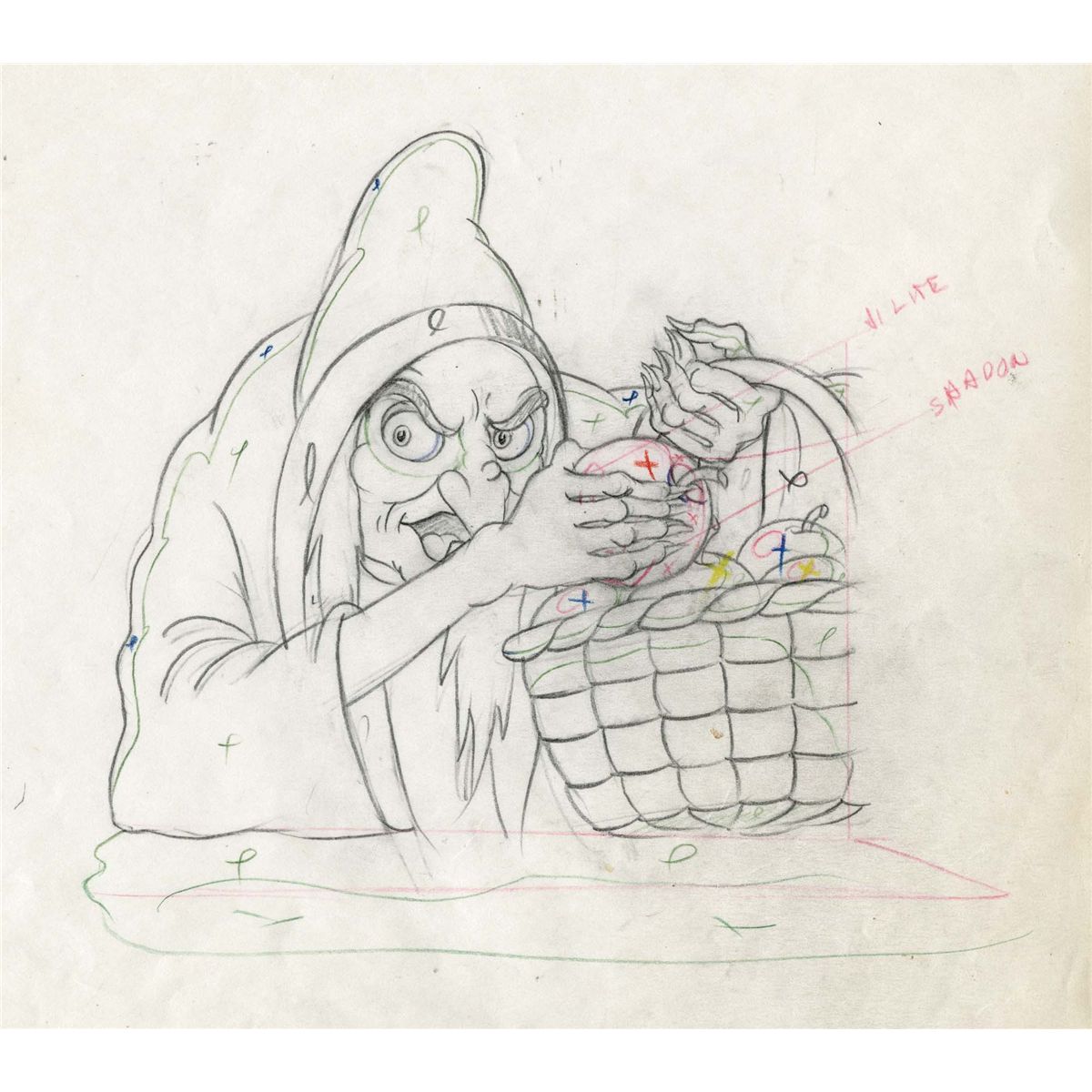 1200x1200 Original Production Drawing From Snow White And The Seven Dwarfs - 7 Dwarfs Sketch