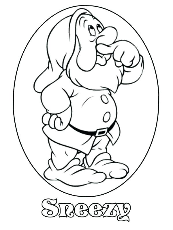 600x794 Snow White And 7 Dwarfs Coloring Pages Seven Dwarfs Coloring Pages - 7 Dwarfs Sketch