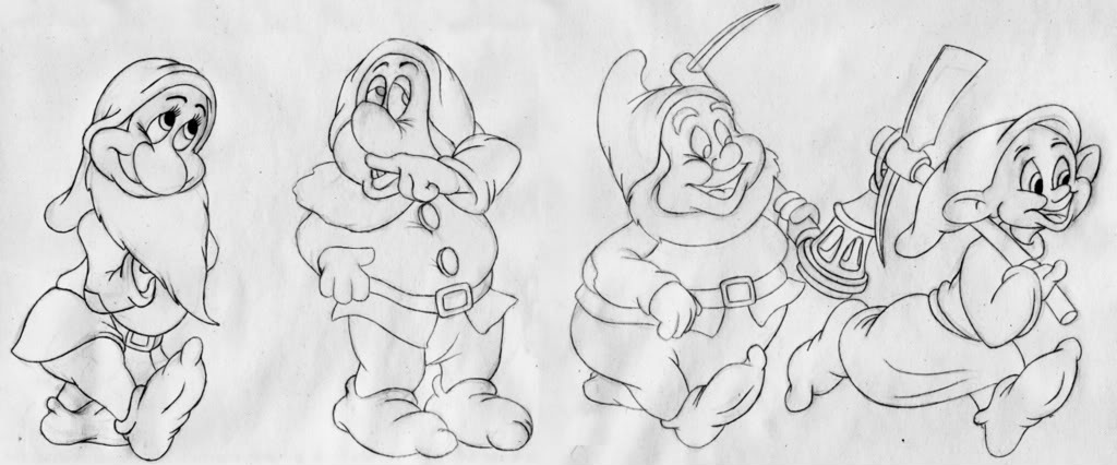 1024x426 Dwarves How To Draw Draw Gnome Step By Step 13 - 7 Dwarfs Sketch