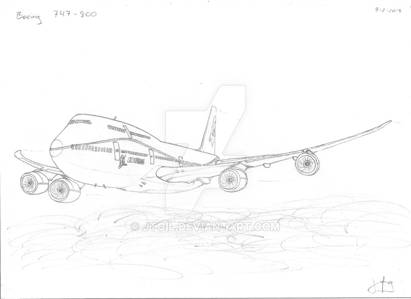 800x582 Boeing 747 800 By Jtgil - 747 Sketch