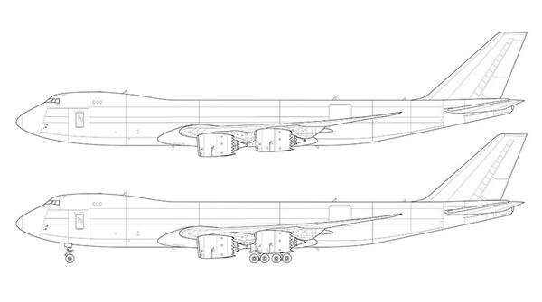 600x335 Boeing 747 8f Line Drawing Shopnorebbo - 747 Sketch
