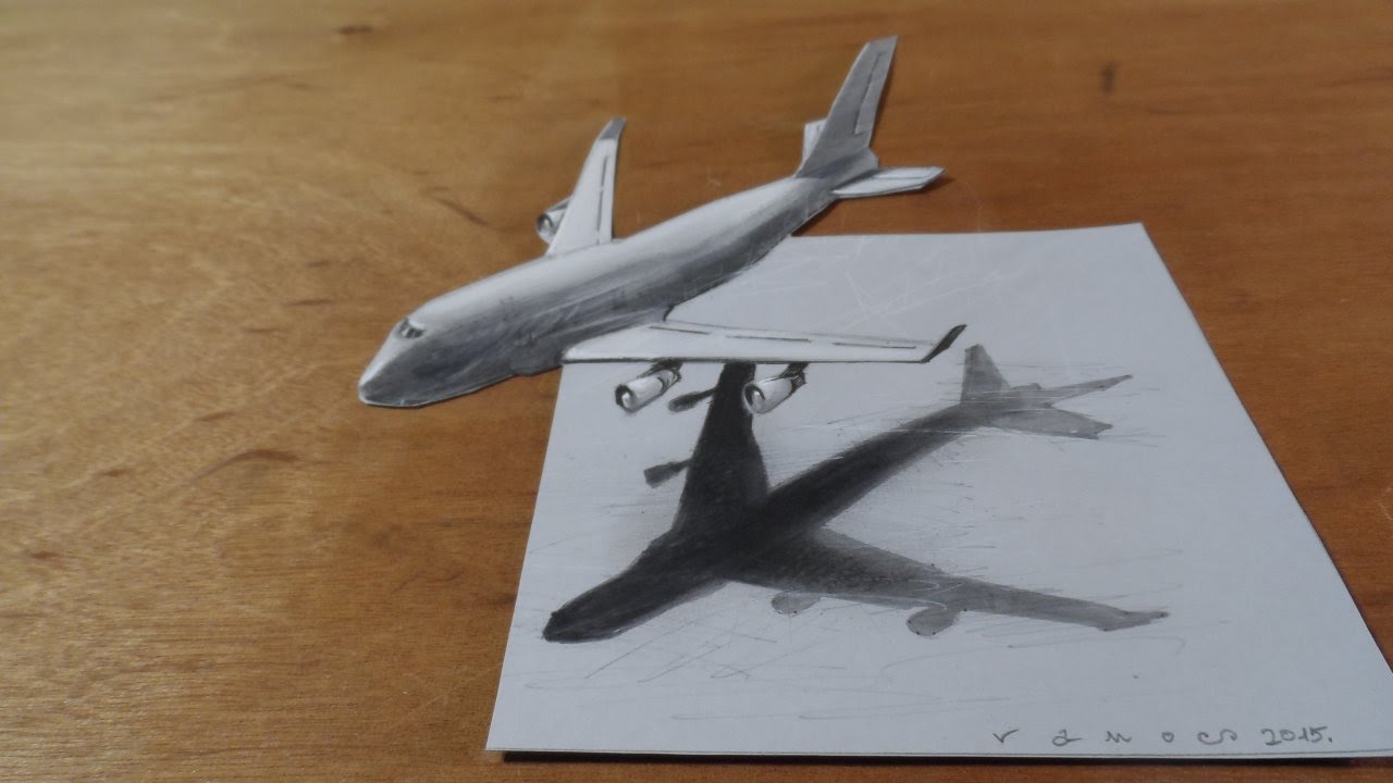 1280x720 Drawing Airplane - 747 Sketch