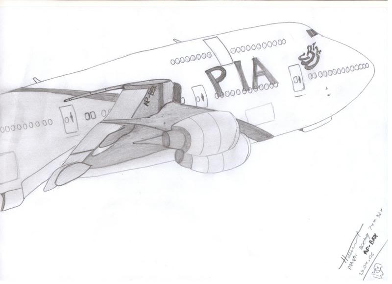 800x581 Hand Drawings - 747 Sketch