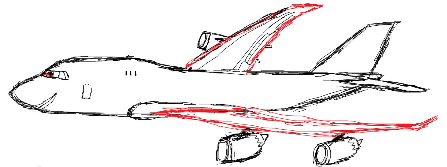 1463x546 Lint The 747 8 Freighter Sketch(For Laveer787) By Windytheplaneh - 747 Sketch