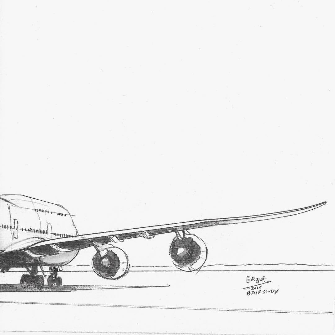 747 Sketch at PaintingValley.com | Explore collection of 747 Sketch