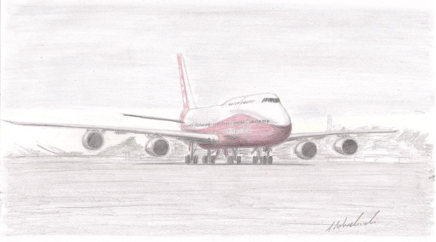 747 Sketch at PaintingValley.com | Explore collection of 747 Sketch