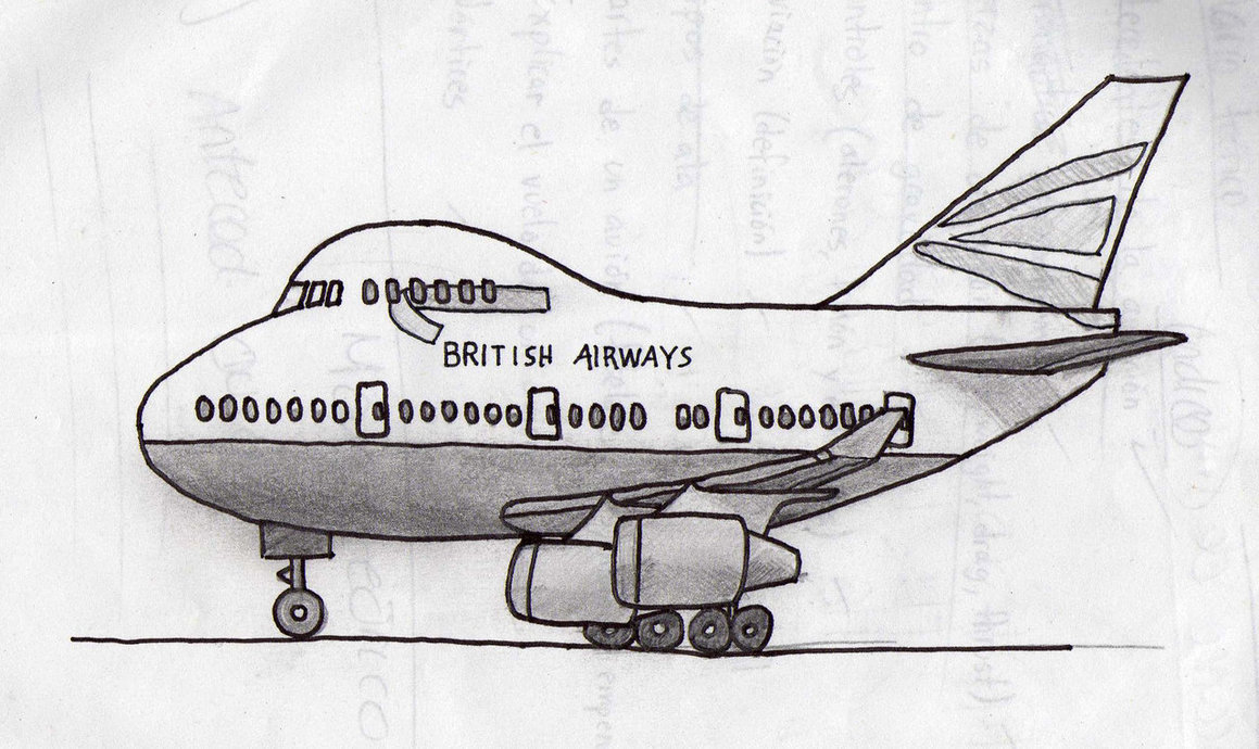 1159x690 Ba 747 Pencil Sketch By Audoman2607 - 747 Sketch