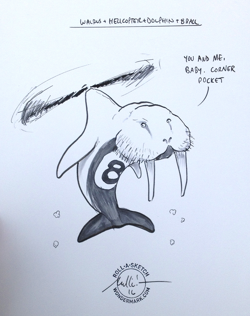 800x1010 Wondermark Archive Roll A Sketch Drawings From Maker Faire! - 8 Ball Sketch