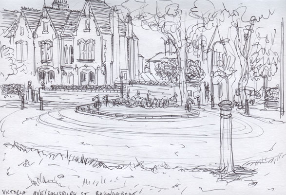 587x401 Domanic Li Urban Sketch Day 15 - 9 11 Sketch