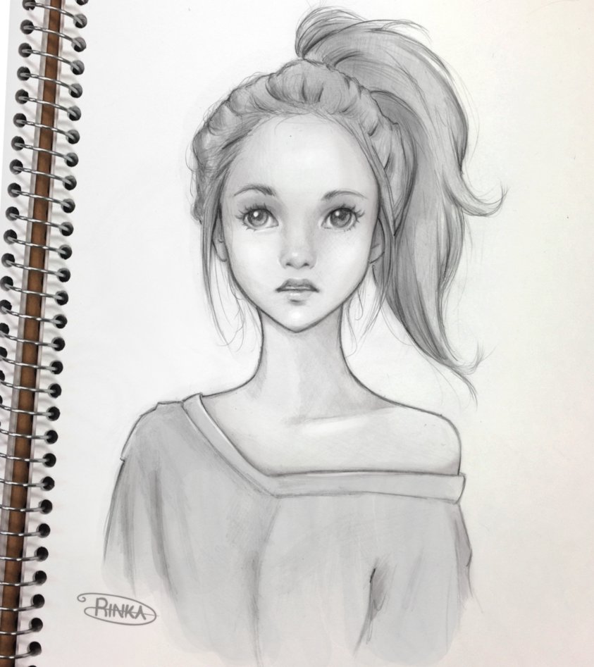 843x947 Girl Sketch By Ohayorinka - A Sketch Of A Girl