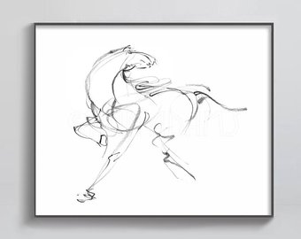 340x270 Horse Sketch Etsy - A Sketch Of A Horse