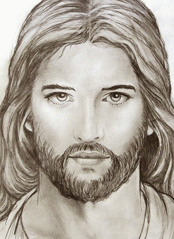 600x822 Jim M. Berberich ~ Stained Glass Painter Jesus Sketch Jesus - A Sketch Of Jesus