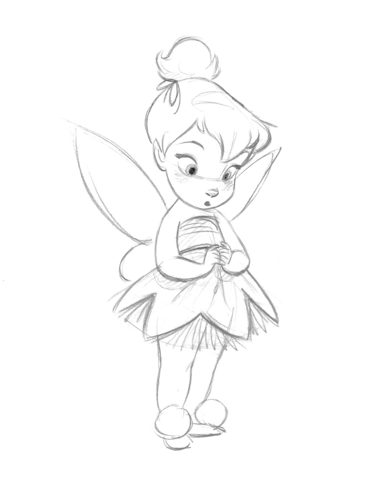 1280x1667 Steve Thompson Here Is A Little Progression Of My Development - A Sketch Of Tinkerbell