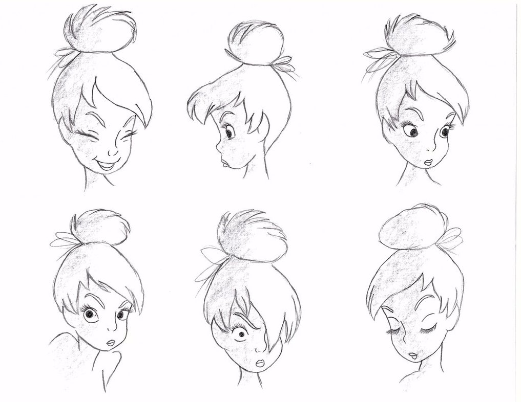 1017x786 Tinkerbell Face Sketch Drawing By Julietcapulet432 - A Sketch Of Tinkerbell