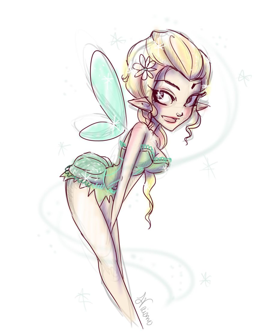 880x1120 Tinkerbell Tinkerbell Sketch Idea By Noflutter - A Sketch Of Tinkerbell