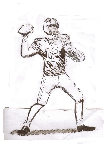 Aaron Rodgers Sketch at PaintingValley.com | Explore collection of ...