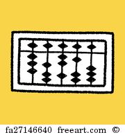 180x195 Free Sketch Abacus Art Prints And Wall Artwork Freeart - Abacus Sketch