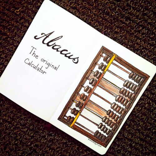 500x500 Sketch Of The Day No 675 In My Moleskine Art Journal Abacus. The - Abacus Sketch