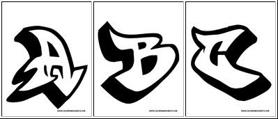 399x171 Graffiti Models Graffiti Alphabet Letters A B C Sketches - Abc Sketch