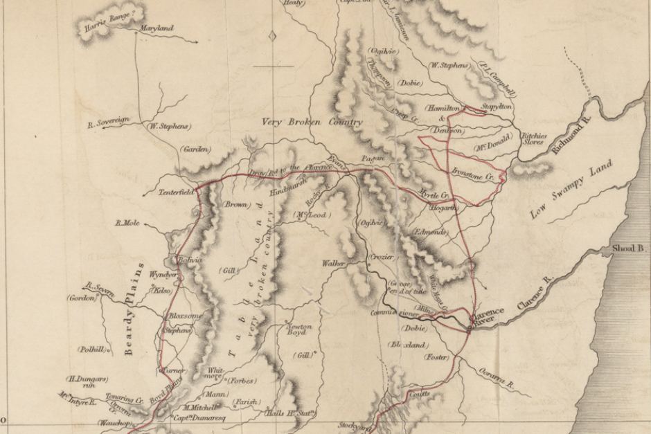 940x627 Sketch Of The Clarence River And Richmond Rivers, 1844 - Abc Sketch