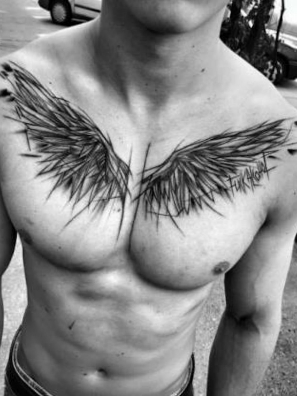 953x1270 Viollinus Sketch Wings Tattoo Tattoodo - Abdomen Sketch