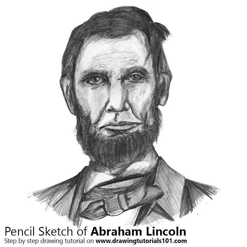 800x800 Abraham Lincoln Pencil Drawing - Abraham Lincoln Sketch