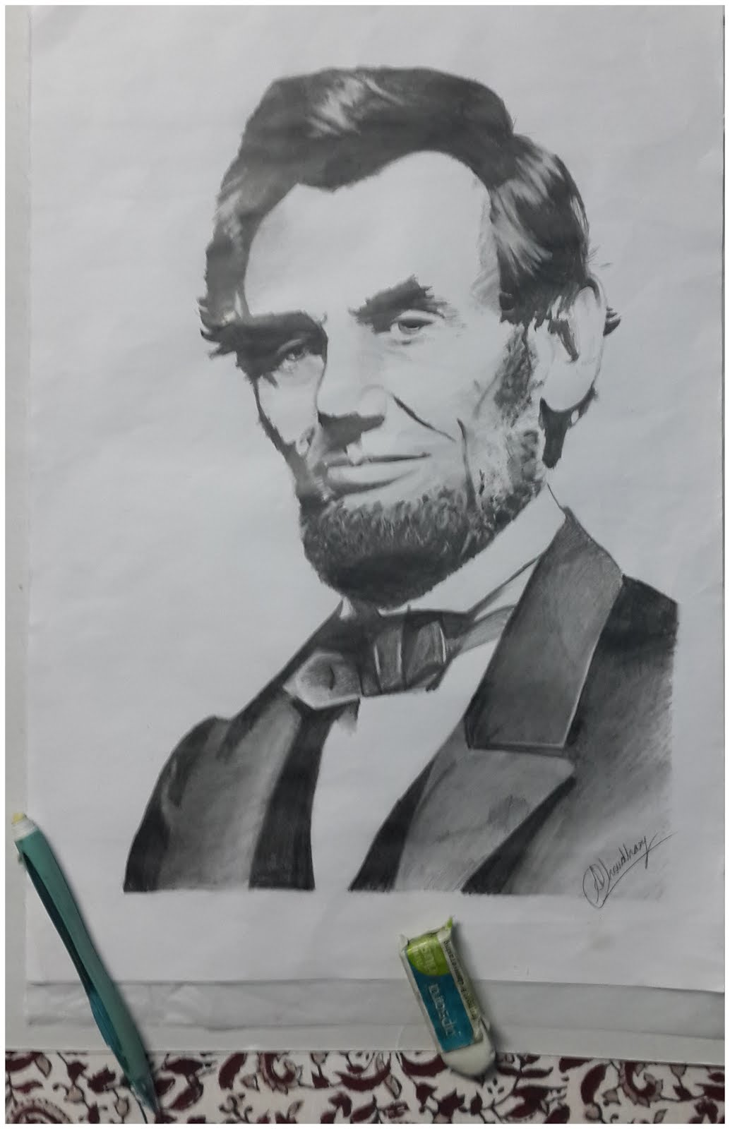 1034x1600 Sketch.ak Abraham Lincoln - Abraham Lincoln Sketch
