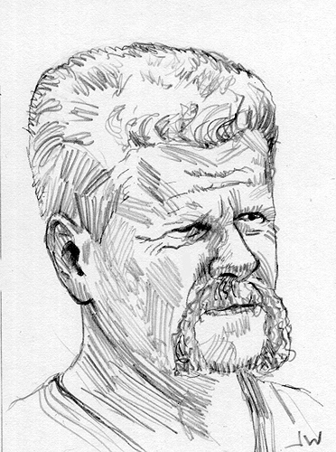 372x500 Abraham From The Walking Dead Sketch Card By Stungeon - Abraham Sketch