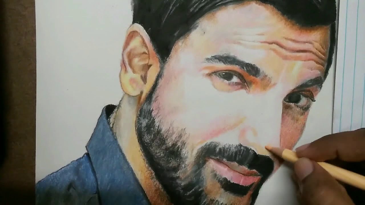 1280x720 Drawing John Abraham - Abraham Sketch