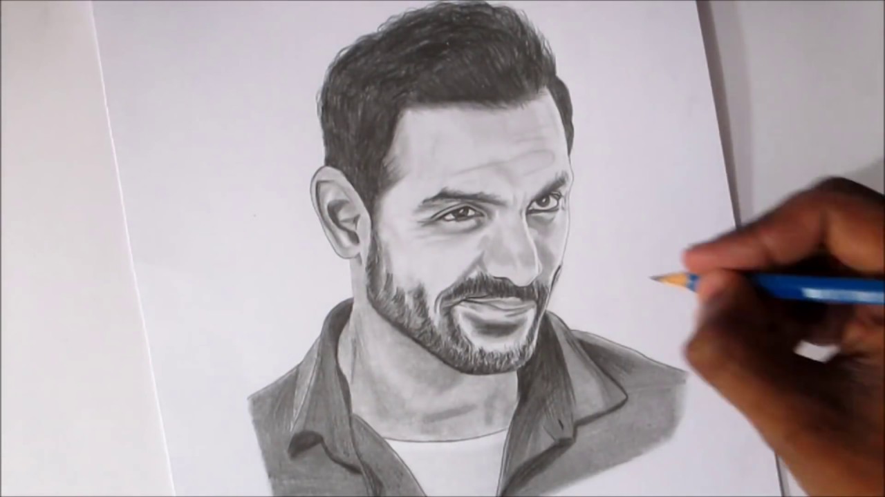 1280x720 John Abraham In Satyameva Jayate Movie Sketch - Abraham Sketch