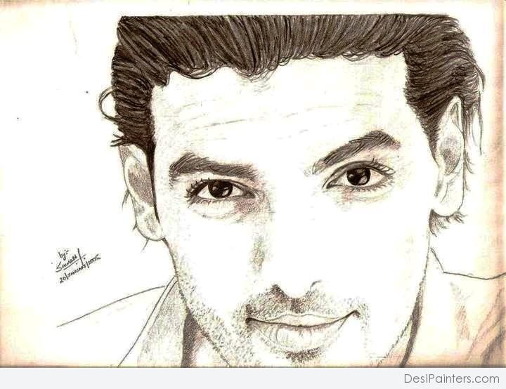 720x554 Pencil Sketch Of John Abraham - Abraham Sketch