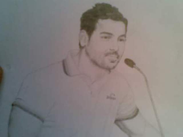 640x480 Uttam Singh Artwork John Abraham Original Drawing Pencil - Abraham Sketch