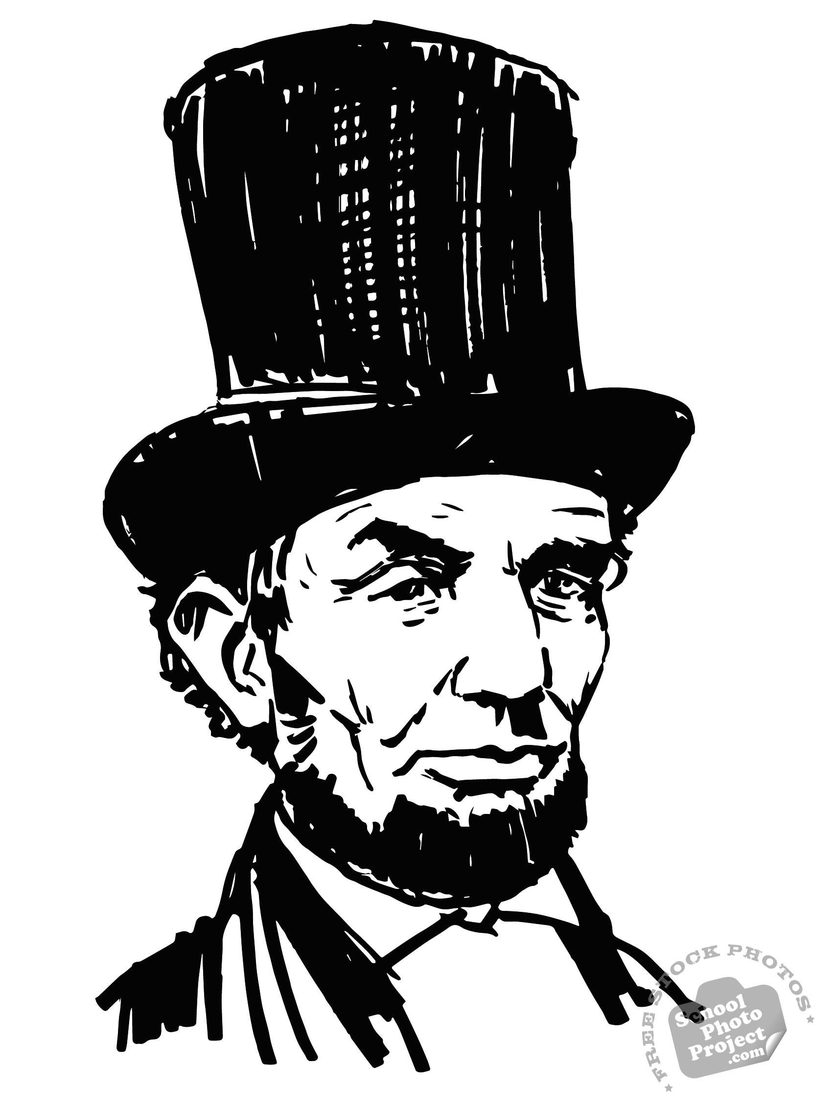 1704x2272 Abraham Lincoln Free Stock Illustration U.s. President Portrait - Abraham Sketch