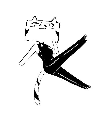 422x467 Aw0 On Twitter Various Doodles - Abstract Cat Sketch