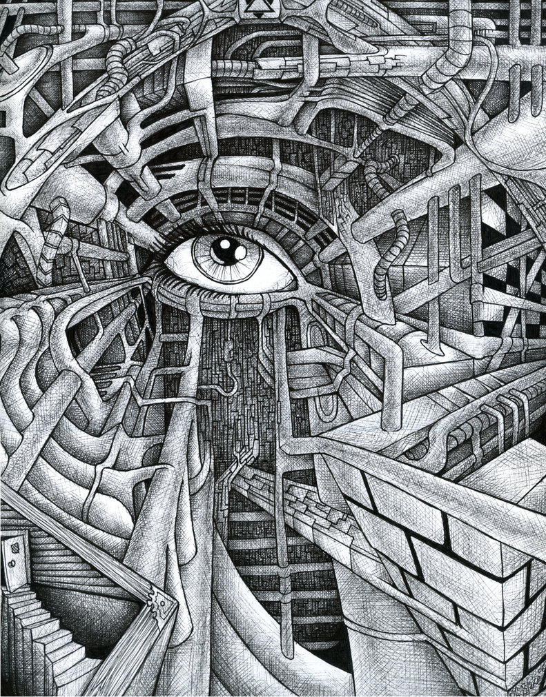 791x1011 Abstract Sketch Illustration - Abstract Eye Sketch