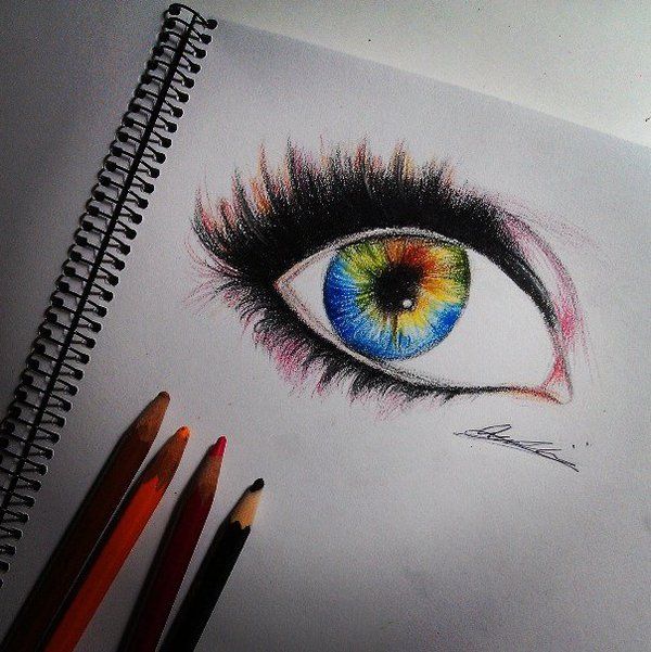 600x601 Abstract Eye Drawing By Drawinmiss Art - Abstract Eye Sketch