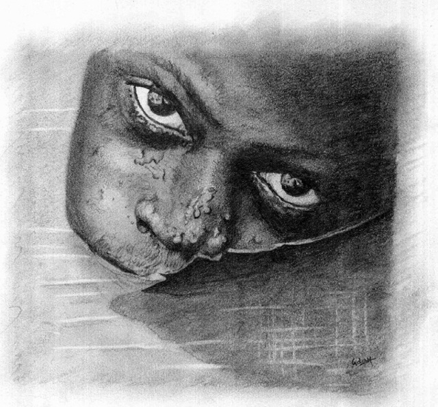 640x594 Uday Bhan Singh Artwork Eyes N Water Original Drawing Pencil - Abstract Eye Sketch