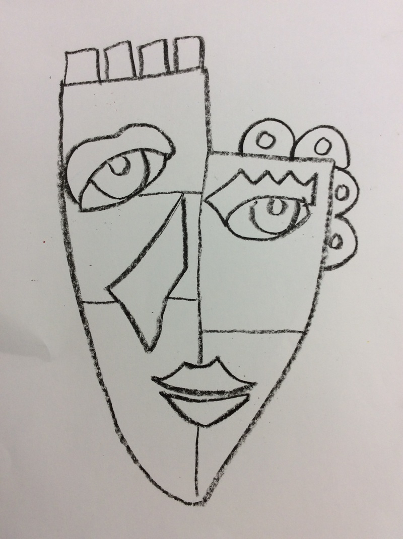 800x1071 Illustration Abstract Face Drawings Abstract Pencil Drawings Of - Abstract Face Sketch