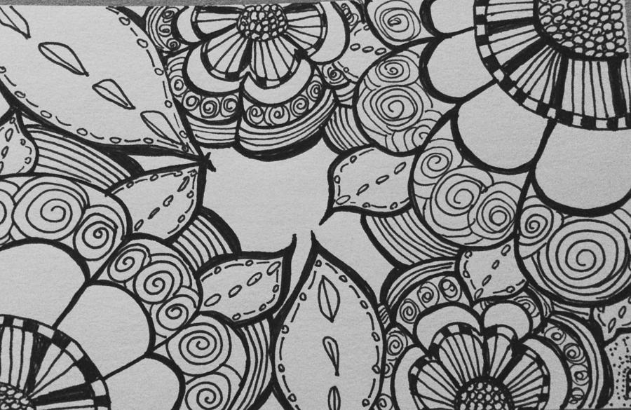 900x585 Photos Abstract Drawings Of Flowers, - Abstract Flower Sketch