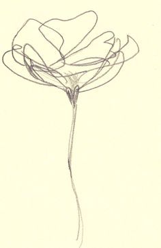 236x362 Abstract Flower Line Drawing - Abstract Flower Sketch