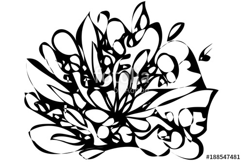 500x334 Vector Sketch Abstract Flower Stock Image And Royalty Free Vector - Abstract Flower Sketch