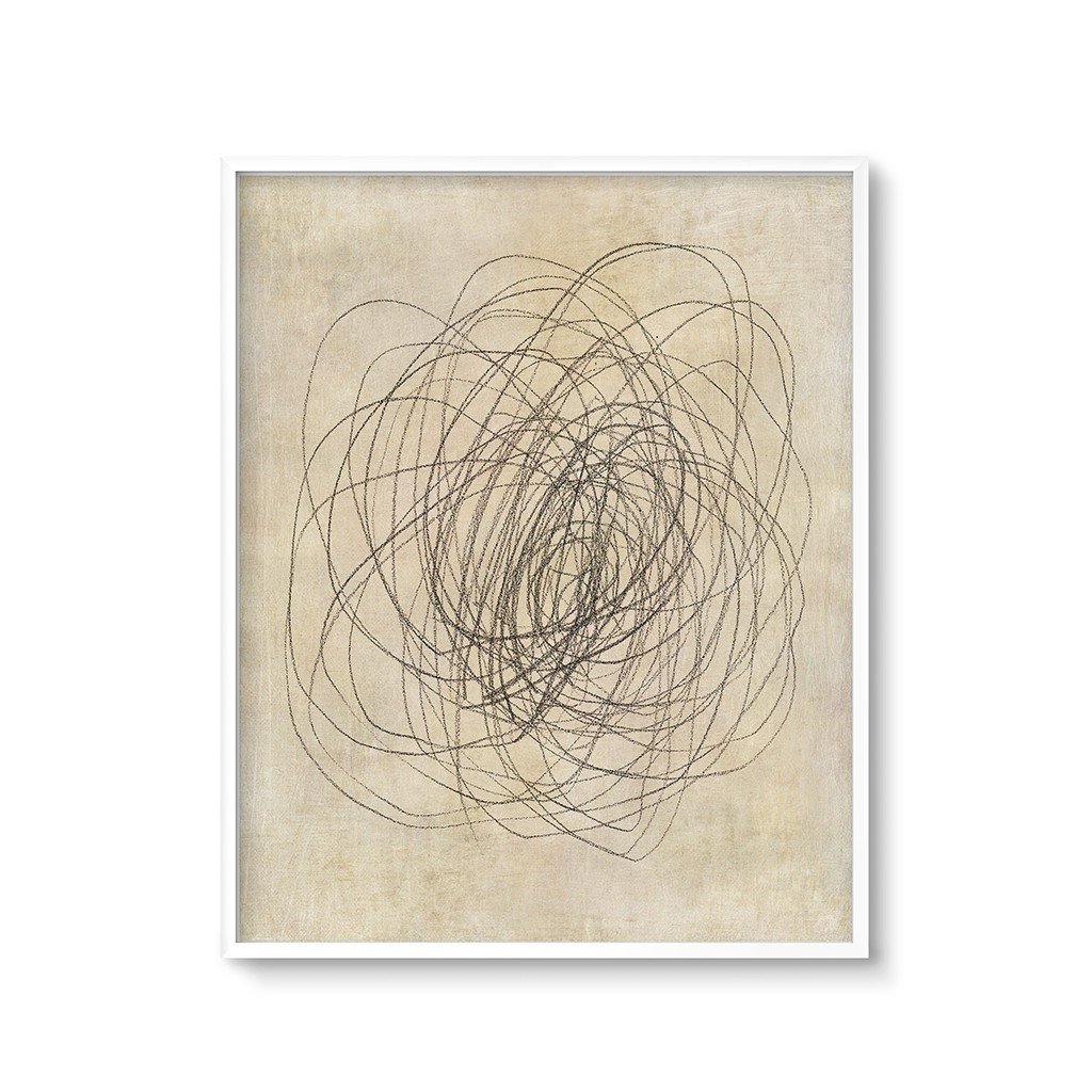 1024x1024 Abstract Flower Drawing Modern Wall Art Neutral Colors Chaos - Abstract Flower Sketch