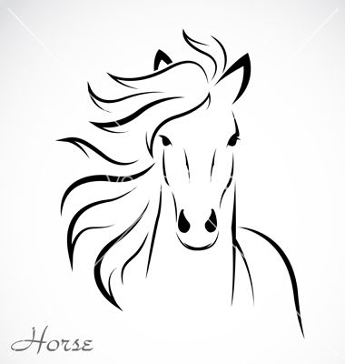 380x400 Abstract Horse Outline Horse Vector Horses - Abstract Horse Sketch
