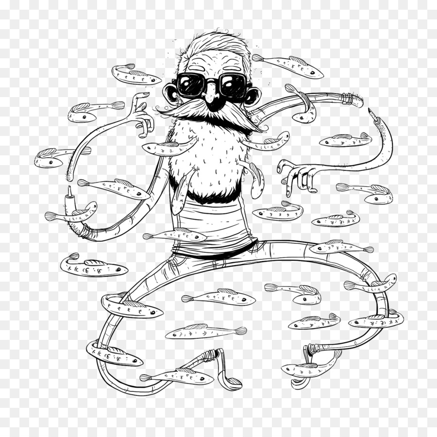 900x900 Cartoon Graphic Design Sketch - Abstract Line Sketch