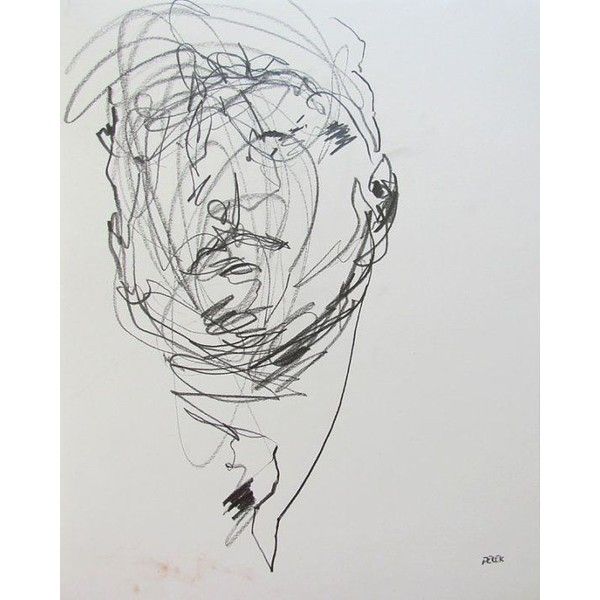 600x600 Abstract Portrait, Figure Drawing Liked On Polyvore Featuring - Abstract Portrait Sketch