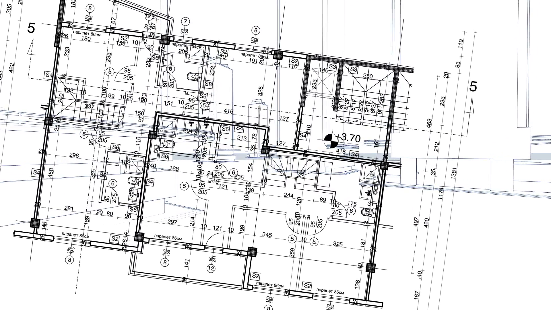 1920x1080 Abstract Architecture Background Blueprint House Plan With Sketch - Abstract Sketch